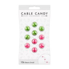 Nezarazeno Kabelový organizér Cable Candy Small Beans, 10 ks, zelený a růžový