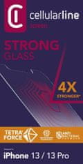 CellularLine Prémiové ochranné tvrzené sklo Cellularline TETRA FORCE GLASS pro Apple iPhone 13 / 13 Pro