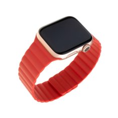 FIXED Silikonový řemínek FIXED Magnetic Strap s magnetickým zapínáním pro Apple Watch 38/40/41mm, červený