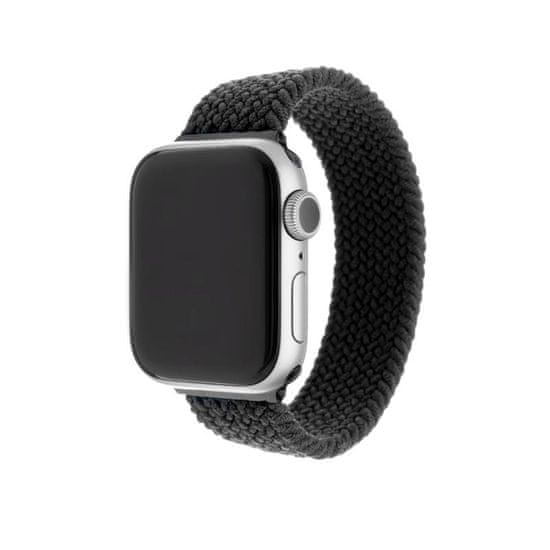 FIXED Elastický nylonový řemínek FIXED Nylon Strap pro Apple Watch 42/44/45/49mm, velikost XS, černý