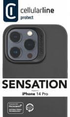 CellularLine Ochranný silikonový kryt Cellularline Sensation pro Apple iPhone 14 PRO, černý