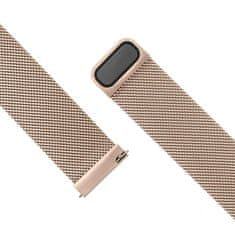 FIXED Síťovaný nerezový řemínek FIXED Mesh Strap s Quick Release 20mm pro smartwatch, růžové zlatý