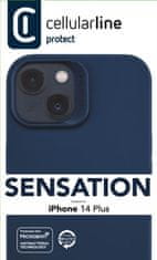 CellularLine Ochranný silikonový kryt Cellularline Sensation pro Apple iPhone 14 Plus, modrý