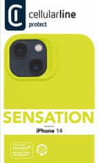 CellularLine Ochranný silikonový kryt Cellularline Sensation pro Apple iPhone 14, zelený