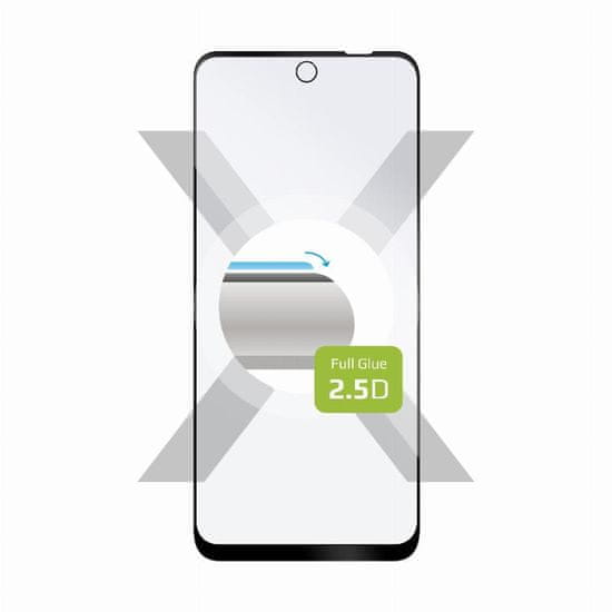 FIXED Ochranné tvrzené sklo FIXED Full-Cover pro Motorola Moto E32, lepení přes celý displej, černé