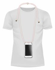 CellularLine Transparentní zadní kryt Cellularline Neck-Case s růžovou šňůrkou na krk pro Apple iPhone 7/8/SE (2020/2022)