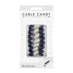 Nezarazeno Kabelový organizér Cable Candy Small Snake, 3 ks, černý a bílý