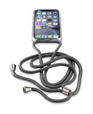 CellularLine Transparentní zadní kryt Cellularline Neck-Case s černou šňůrkou na krk pro Apple iPhone XR