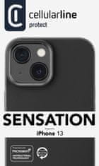 CellularLine Ochranný silikonový kryt Cellularline Sensation pro Apple iPhone 13, černý