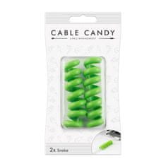 Nezarazeno Kabelový organizér Cable Candy Snake, 2 ks, zelený
