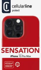 CellularLine Ochranný silikonový kryt Cellularline Sensation pro Apple iPhone 13 Pro Max, červený