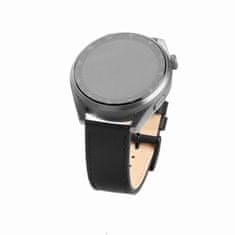 FIXED Kožený řemínek FIXED Leather Strap s Quick Release 22mm pro smartwatch, černý