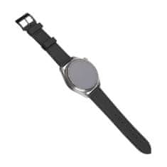 FIXED Kožený řemínek FIXED Leather Strap s Quick Release 22mm pro smartwatch, černý