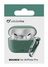 CellularLine Ochranný kryt s karabinou Cellularline Bounce pro Apple AirPods Pro, zelený