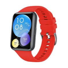 FIXED Silikonový řemínek FIXED Silicone Strap pro Huawei Watch FIT2, červený