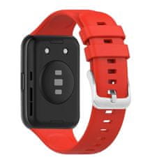 FIXED Silikonový řemínek FIXED Silicone Strap pro Huawei Watch FIT2, červený