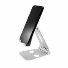FIXED Hliníkový stojánek FIXED Frame PHONE na stůl pro mobilní telefony, stříbrný