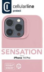 CellularLine Ochranný silikonový kryt Cellularline Sensation pro Apple iPhone 14 PRO, růžový