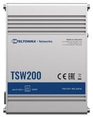 Teltonika průmyslový nemanažovaný PoE switch TSW200 8x 802.3af/at