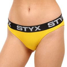 Styx Dámské kalhotky sportovní guma žluté (IK1068) - velikost L