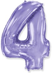 Fóliový balónek číslice 4 - fialový - lila - 102 cm