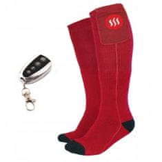 Glovii Vyhřívané teplé ponožky GQ3M, velikost L (41-46), červené