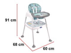 Ikonka Kojicí židle stolička stolička židle 3v1 zelená