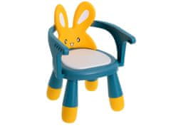 Židle ke krmení a hraní žlutá a modrá