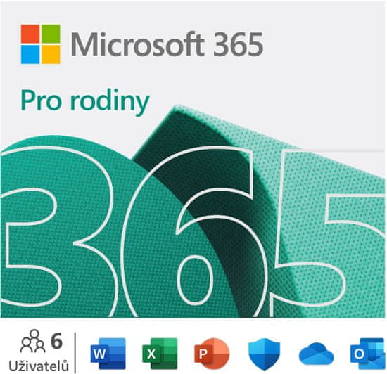Microsoft 365 pro rodiny 1 rok (6GQ-01550)