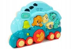 Lean-toys Interaktivní lokomotiva se zvuky zvířat Zwi