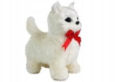 Lean-toys Interaktivní bílá kočka se pohybuje, mňouká
