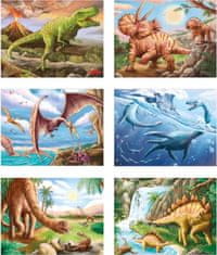 Goki Dřevěné kostky Dinosauři, 12 kostek