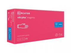 MERCATOR MEDICAL Nitrilové rukavice Mercator NITRYLEX magenta, nepudr., 100 ks Velikost: XS