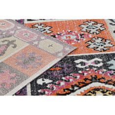 eoshop Moderný koberec MUNDO D7682 etnický boho 3D outdoor růžový / béžová (Velikost: 180x270 cm)