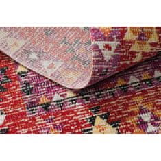 eoshop Moderný koberec MUNDO D7701 diamanty boho 3D outdoor růžový / béžová (Velikost: 160x220 cm)