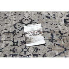 eoshop Moderný koberec MUNDO E0681 ornament, rám vintage outdoor béžový / černý (Velikost: 160x220 cm)