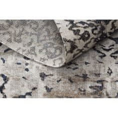 eoshop Moderný koberec MUNDO E0681 ornament, rám vintage outdoor béžový / černý (Velikost: 160x220 cm)