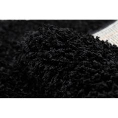 eoshop Běhoun SOFFI shaggy 5cm černý - do kuchyně, předsíně, chodby, haly (Velikost: 60x250 cm)
