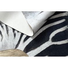 eoshop Koberec umělá hovězí kůže Zebra G5128-1, bílá černá kůže (Velikost: 100x150 cm)