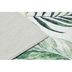 eoshop ANDRE mycí kobereček 1168 Monstera odchází, geometrický protiskluz - bílá / zelená (Velikost: 160x220 cm)
