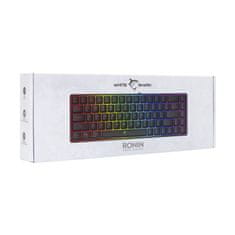 White Shark herní membránová klávesnice GK-2201 RONIN, US layout, černá