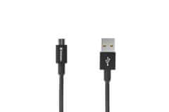 Micro USB kabel 100cm, SYNC + CHARGE černý