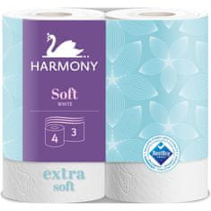 Toaletní papír HARMONY Soft 4ks/3vr. - 3 balení