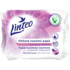 Toaletní papír LINTEO vlhčený s kyselinou mléčnou 60ks - 2 balení