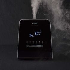 Nedis SmartLife chytrý WiFi zvlhčovač vzduchu, studená a teplá mlha, vlhkoměr, časovač, 5.5 l (HUMI150BKW)