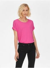 ONLY Tmavě růžové dámské tričko ONLY Moster S