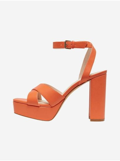 ONLY Oranžové dámské sandály na podpatku ONLY Autum