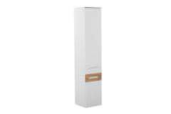 COMAD Koupelnová závěsná skříňka vysoká Galaxy 800 2D/1S alpská bílá/dub votan