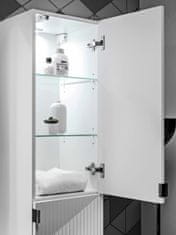 COMAD Koupelnová závěsná skříňka vysoká Leonardo 80-00-B 2D bílá