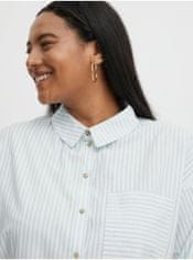 Fransa Modro-bílá dámská dlouhá pruhovaná košile Fransa 50